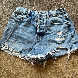 PacSun Light Blue Distressed Jean Shorts